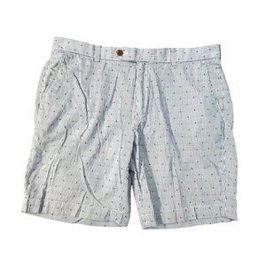 Brooks Brothers Golf Shorts Men's 36W Blue/Green Striped Polka Dot 100% Cotton